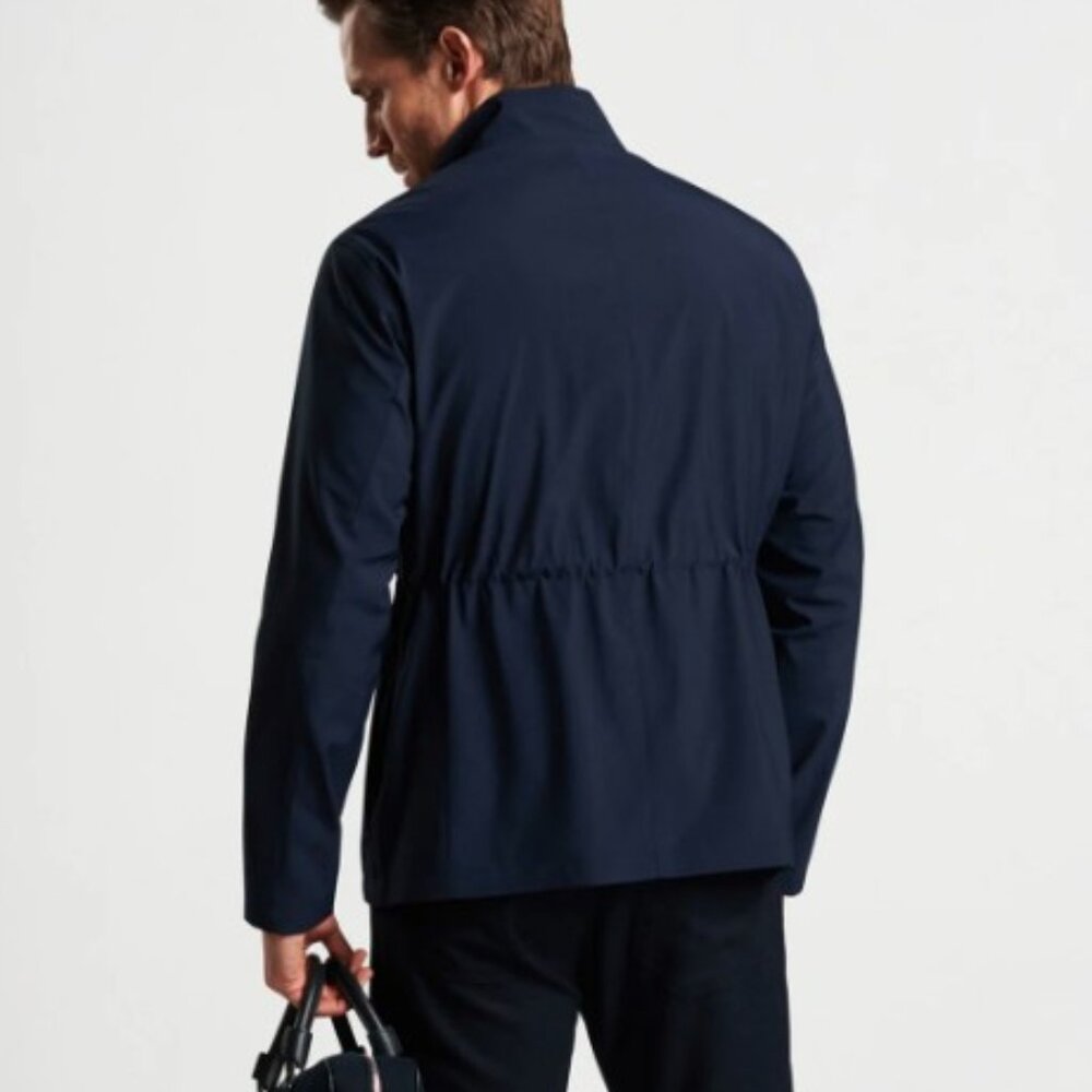 NWT Peter Millar Excursionist Flex City Car Coat Navy Wool Blend Jacket Men's XL - Picture 6 of 13